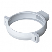 Хомут трубы Interplast 125/80 пластиковый белый насыщенный Ral 9003