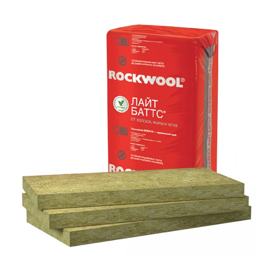 Базальтовая вата Rockwool Лайт Баттс 1000х600х100 мм Базальтовая вата Rockwool Лайт Баттс 1000х600х100 мм
