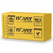 Теплоизоляция из стекловолокна Isover ШтукатурныйФасад-160/Е/К 600х1200х160 мм